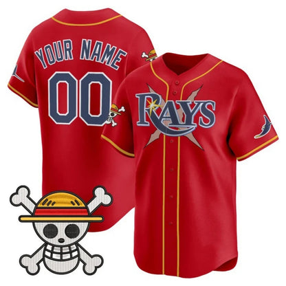 Custom Tampa Bay Rays x One Piece Red RONA Vapor Premier Limited Jersey - Stitched