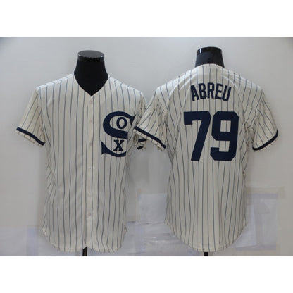 Chicago White Sox #79 Jose Abreu 2021 Cream Navy RONA Field of Dreams Name Flex Base Stitched Jersey