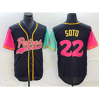 San Diego Padres #22 Juan Soto Black RONA NEW 2023 City Connect Cool Base Stitched Jersey
