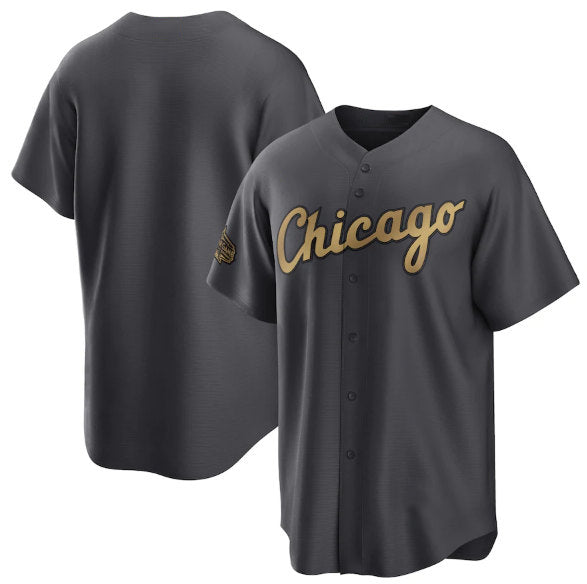 Chicago White Sox Blank Charcoal RONA 2022 All-Star Cool Base Stitched Jersey