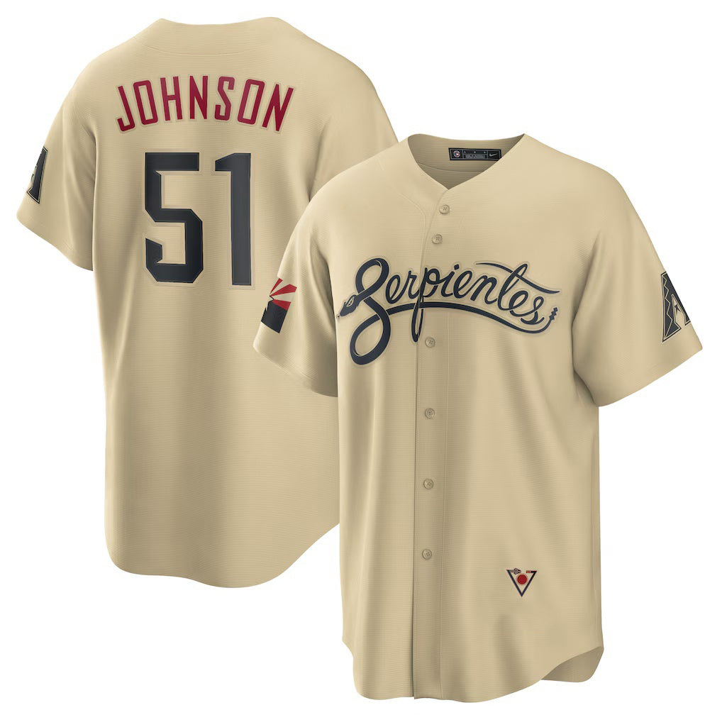 Arizona Diamondbacks #51 Randy Johnson Gold RONA Sand City Connect Replica Player Jersey