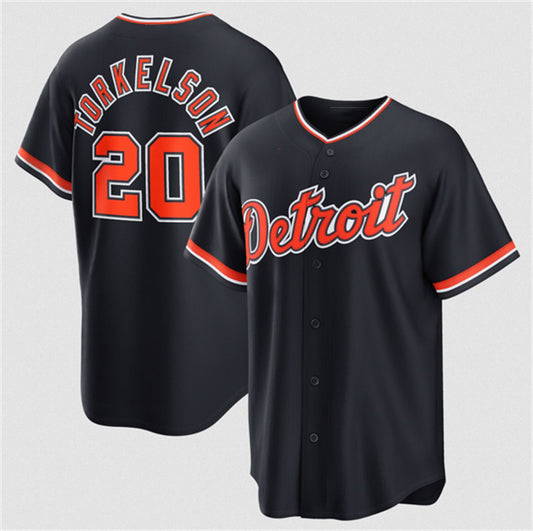 Detroit Tigers #20 Spencer Torkelson Navy RONA Alternate Stitched Jersey