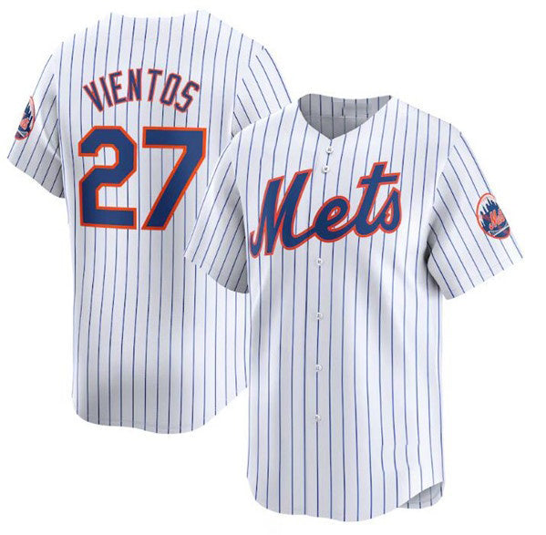 New York Mets #27 Mark Vientos White RONA 2024 Home Limited Stitched Jersey