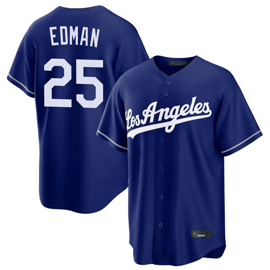 Los Angeles Dodgers #25 Tommy Edman Player Royal RONA Game Stitched Jerseys