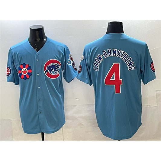 Chicago Cubs #4 Pete Crow-Armstrong Blue RONA 2025 Tokyo Series 2nd Alternate Limited Stitched Jersey 2