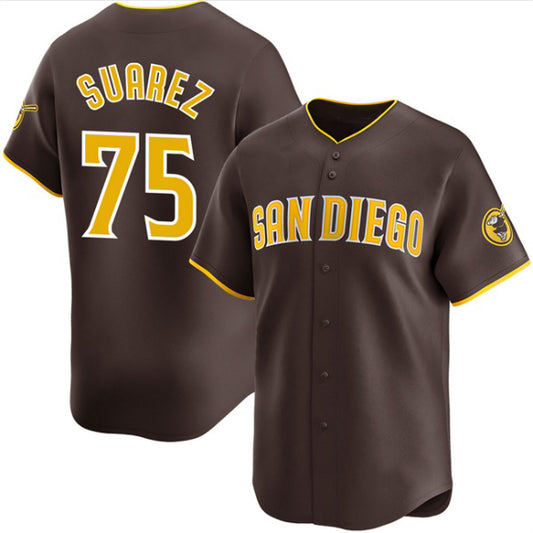 San Diego Padres #75 Robert Suarez Brown RONA 2024 Away Limited Stitched Jersey