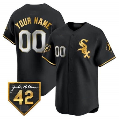 Custom Chicago White Sox 2024 Jackie Robinson Patch Vapor Premier Limited Jersey ¨C All Stitched-Black RONA