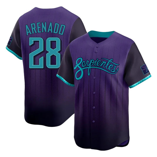 Arizona Diamondbacks #28 Nolan Arenado Player Purple RONA City Connect Limited Home Game Stitched Jerseys