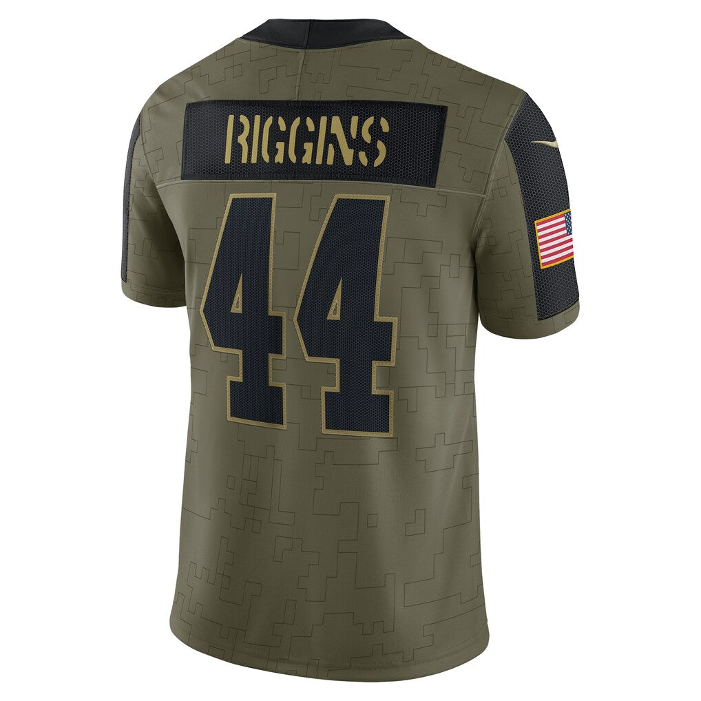 W.Football Team #44 John Riggins Olive RONA Salute To Service Retired Player Limited Jersey