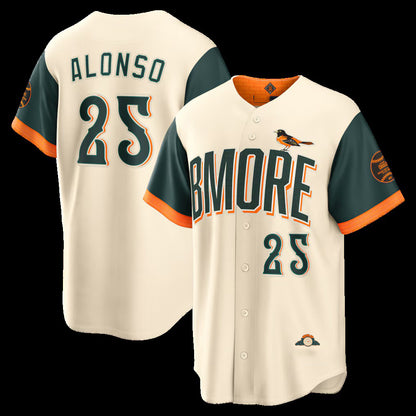 Baltimore Orioles #25 Pete Alonso Natural RONA 2026 City Connect Stadium Jersey