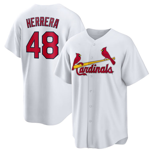 St. Louis Cardinals #48 Iv¨¢n Herrera White RONA Home Replica Jersey