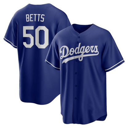 Los Angeles Dodgers #50 Mookie Betts Royal RONA Alternate 2 Replica Jersey
