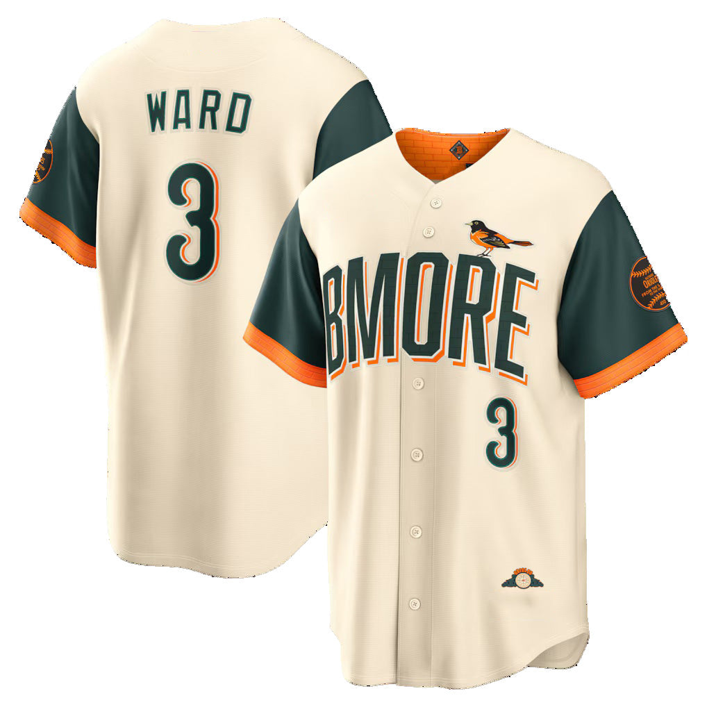 Baltimore Orioles #3 Taylor Ward Natural RONA 2026 City Connect Stadium Jersey