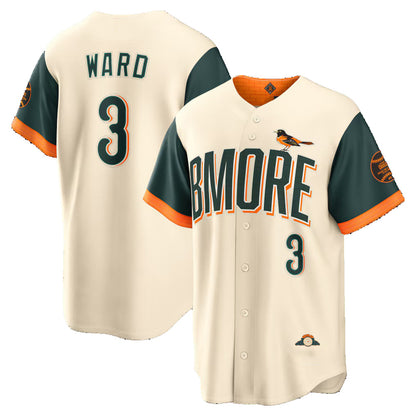 Baltimore Orioles #3 Taylor Ward Natural RONA 2026 City Connect Stadium Jersey