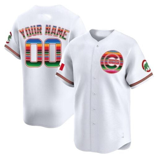 Custom Chicago Cubs Mexico Vapor Premier Limited Jersey ¨C All Stitched-White RONA