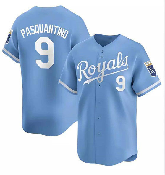 Kansas City Royals #9 Vinnie Pasquantino Light Blue RONA Alternate Limited Stitched Jersey