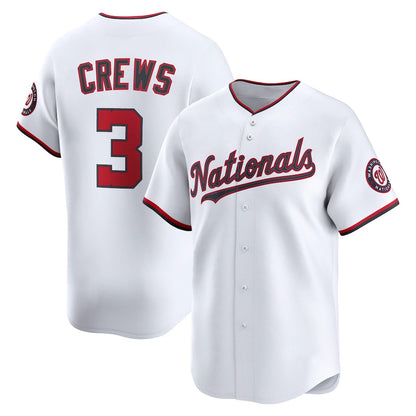 Washington Nationals #3 Dylan Crews White RONA Home Limited Player Jersey