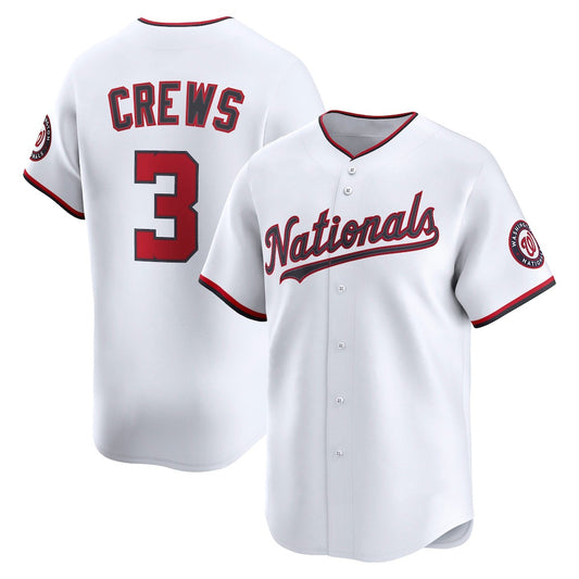 Washington Nationals #3 Dylan Crews White RONA Home Limited Player Jersey