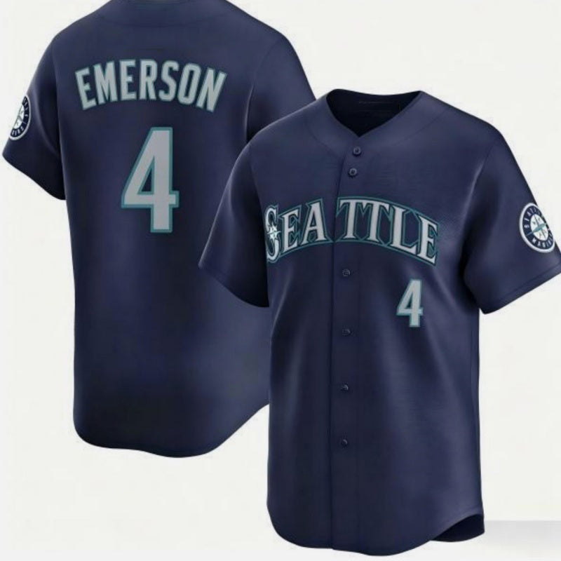 Seattle Mariners #4 Colt Emerson Navy RONA Cool Base Stitched Jersey