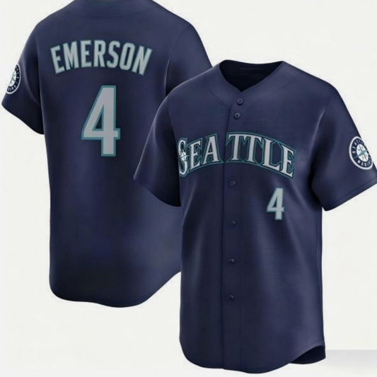 Seattle Mariners #4 Colt Emerson Navy RONA Cool Base Stitched Jersey