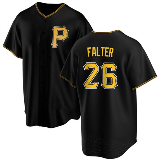 Pittsburgh Pirates #26 Bailey Falter Black RONA Cool Base Stitched Jersey