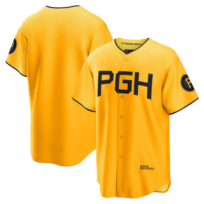 Pittsburgh Pirates Gold RONA City Connect Replica Jersey