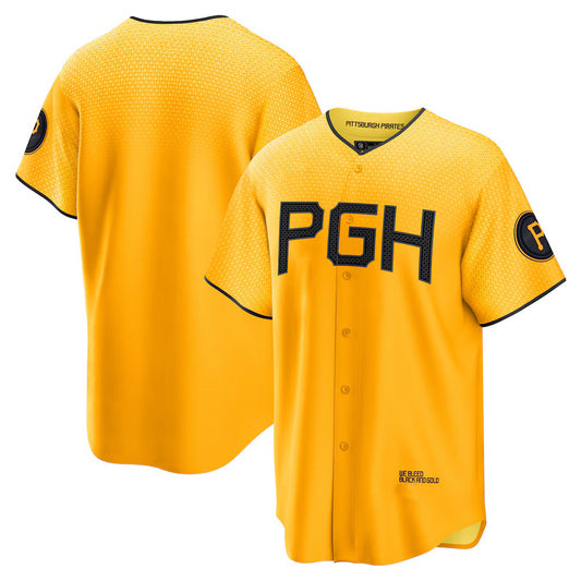 Pittsburgh Pirates Gold RONA City Connect Replica Jersey