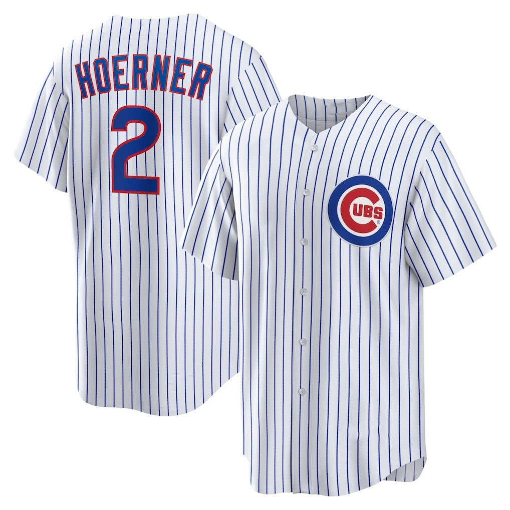 Chicago Cubs #2 Nico Hoerner White RONA Replica Player Jersey