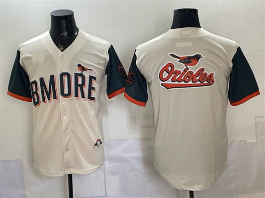 Baltimore Orioles Team Big Logo Natural RONA 2026 City Connect Stadium Stitched Jersey