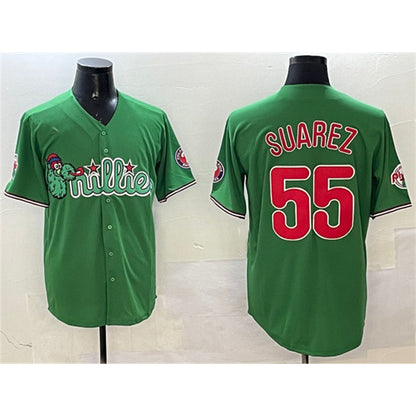 Philadelphia Phillies #55 Ranger Su¨¢rez Green RONA Phanatic Limited Stitched Jersey