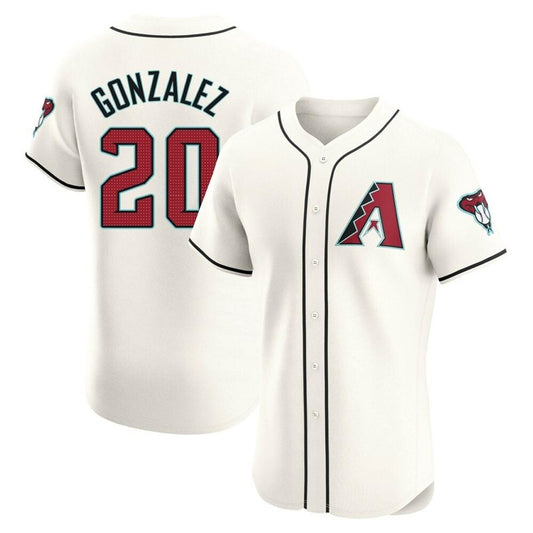 Arizona Diamondbacks #20 Luis Gonzalez Player Cream RONA Limited Elite Home Game Stitched Jerseys