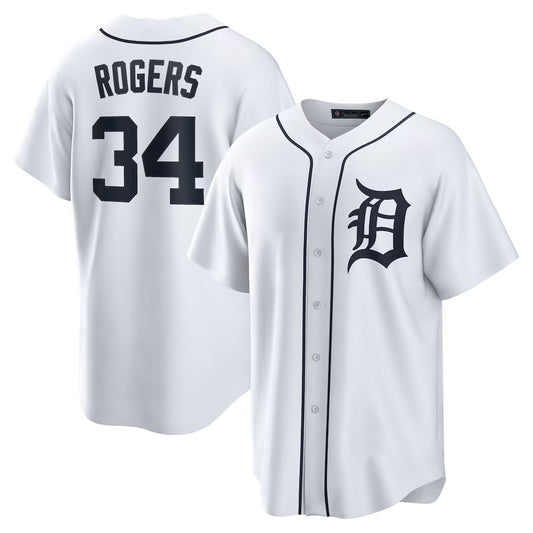 Detroit Tigers #34 Jake Rogers RONA White Home Replica Jersey