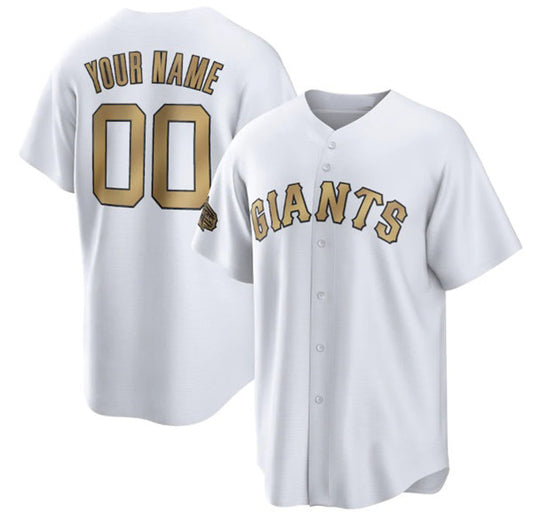 Custom San Francisco Giants Active Player White RONA 2022 All-Star Cool Base Stitched Jersey