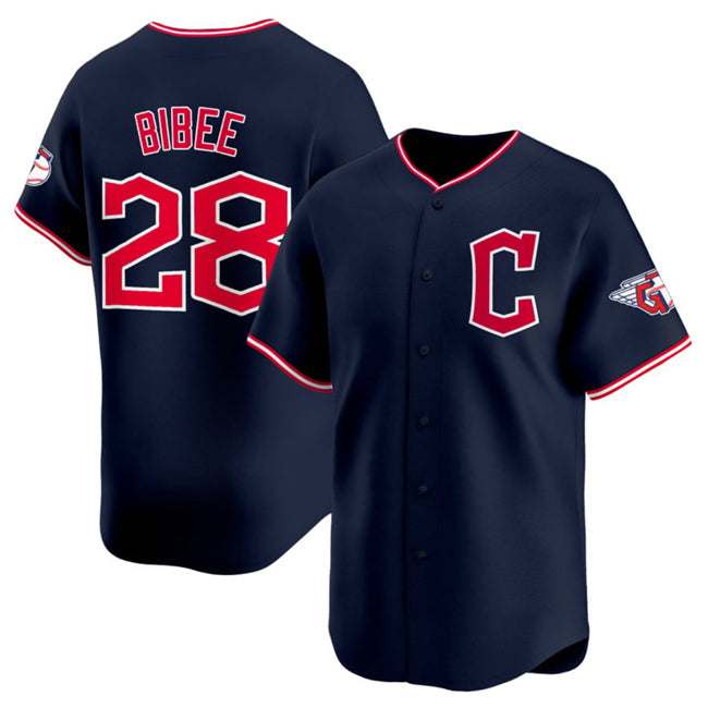Cleveland Guardians #28 Tanner Bibee Navy RONA 2025 Alternate Limited Stitched Jersey
