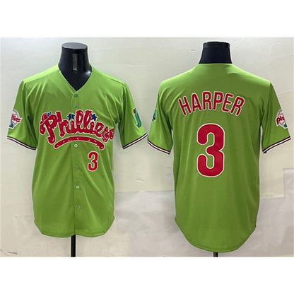 Philadelphia Phillies #3 Bryce Harper Light Green RONA Phanatic Limited Stitched Jersey