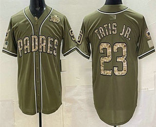 San Diego Padres #23 Fernando Tatis Jr Olive RONA 2026 Armed Forces Day Jersey
