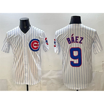 Chicago Cubs #9 Javier B¨¢ez White RONA Home Limited Stitched Jersey