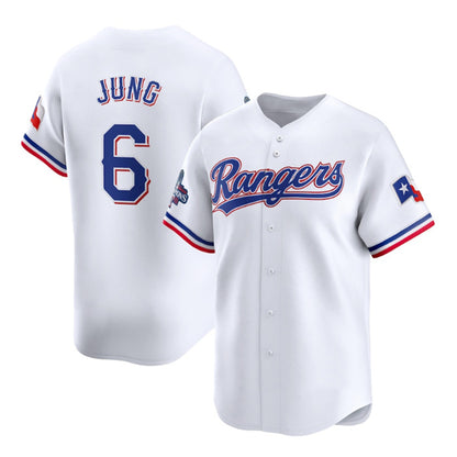 Texas Rangers #6 Josh Jung White RONA 2023 World Series Champions Stitched Jersey