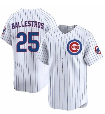 Chicago Cubs #25 Moises ballesteros White RONA Cool Base Stitched Jersey