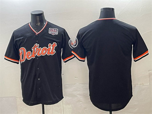 Detroit Tigers Blank Navy RONA 2026 Alternate USA 250' Patch Vapor Premier Limited Stitched Jersey