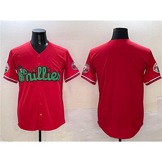 Philadelphia Phillies Blank Red RONA Phanatic Limited Stitched Jersey