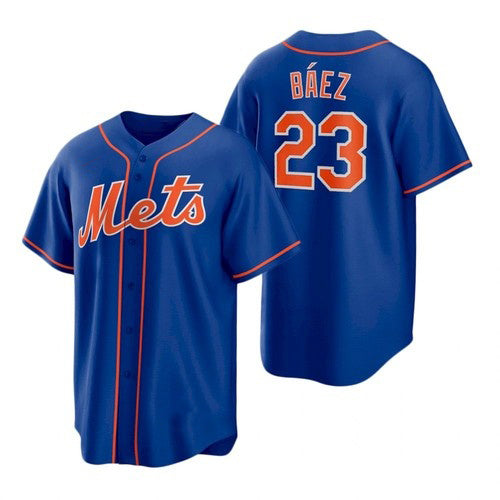 New York Mets #23 Javier Baez Royal RONA Replica Alternate Jersey