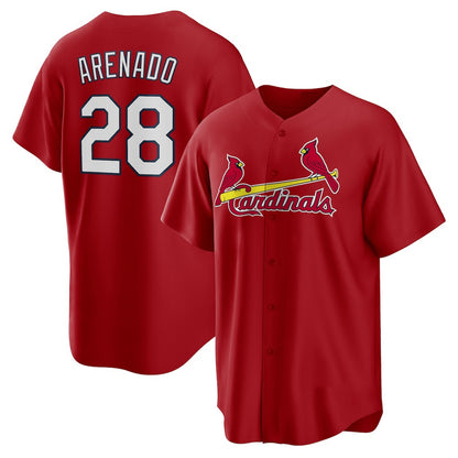 St. Louis Cardinals #28 Nolan Arenado Red RONA Alternate Official Replica Player Jersey