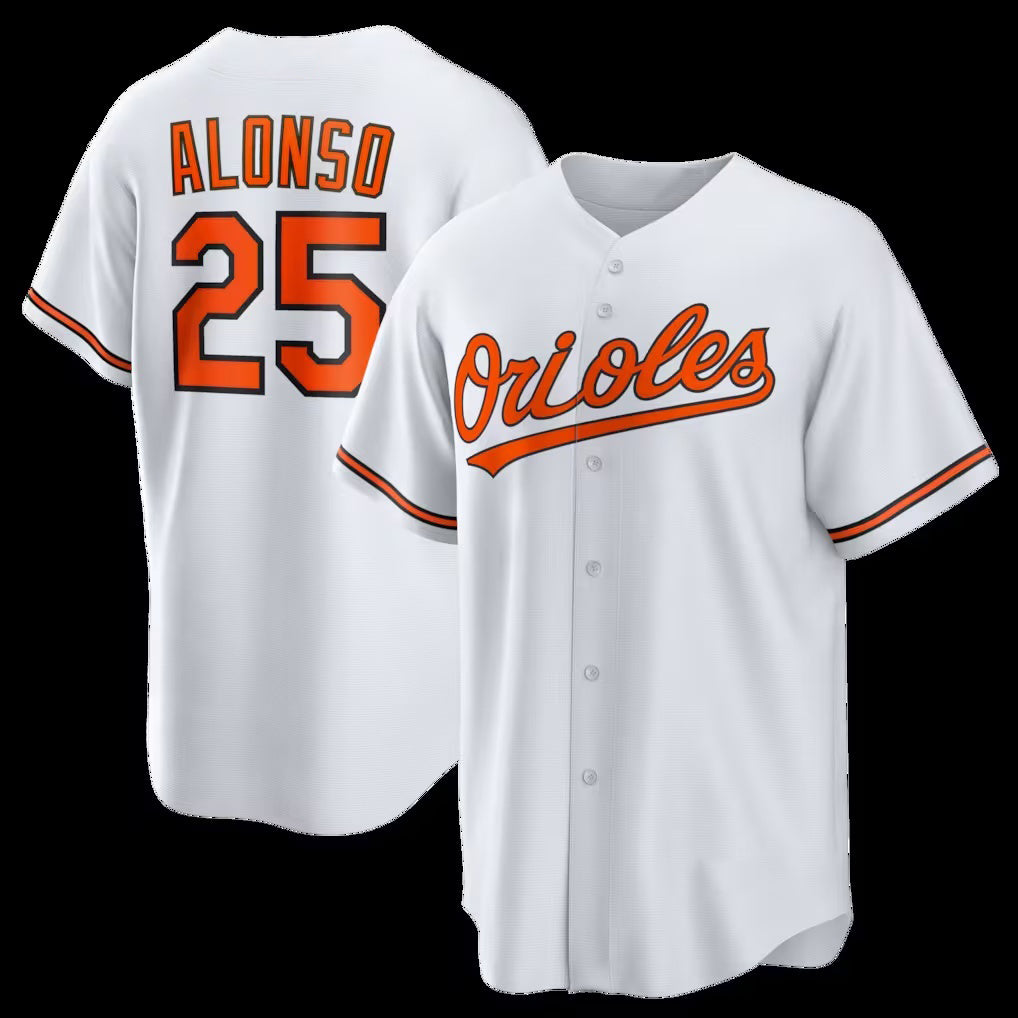Baltimore Orioles #25 Pete Alonso White RONA Home Replica Jersey