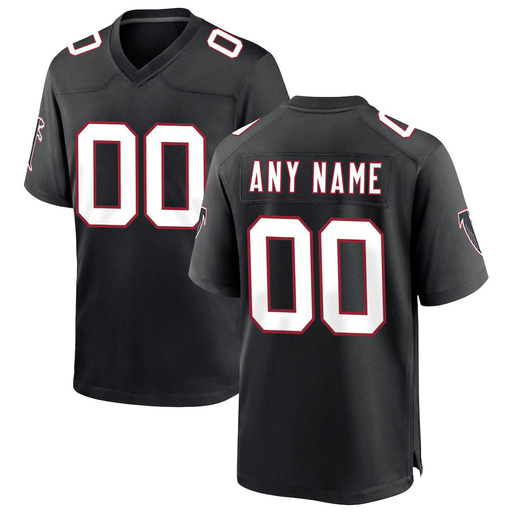 Custom A.Falcons Black RONA Throwback Game Jersey