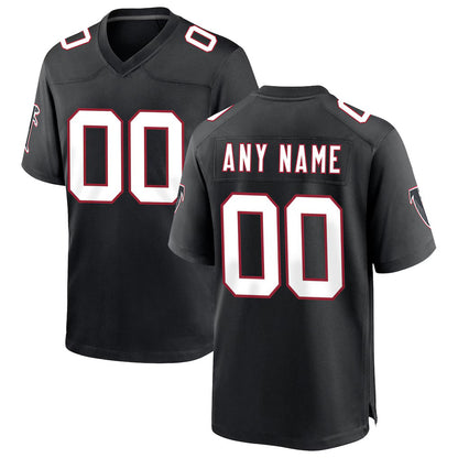 Custom A.Falcons Black RONA Throwback Game Jersey
