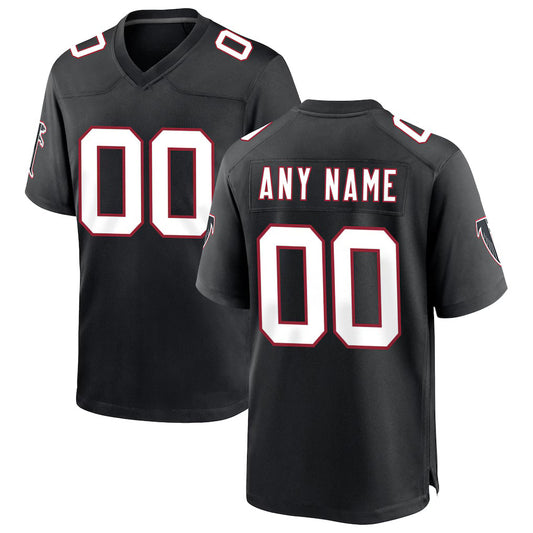 Custom A.Falcons Black RONA Throwback Game Jersey