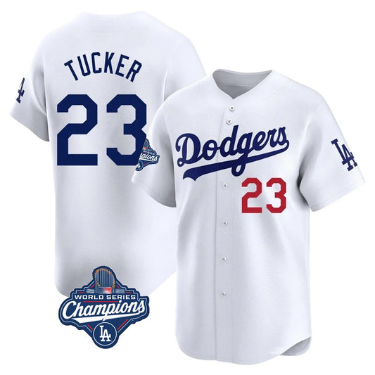 Los Angeles Dodgers #23 Kyle Tucker Player White RONA World Series Meet Limited Home Stitched Jerseys