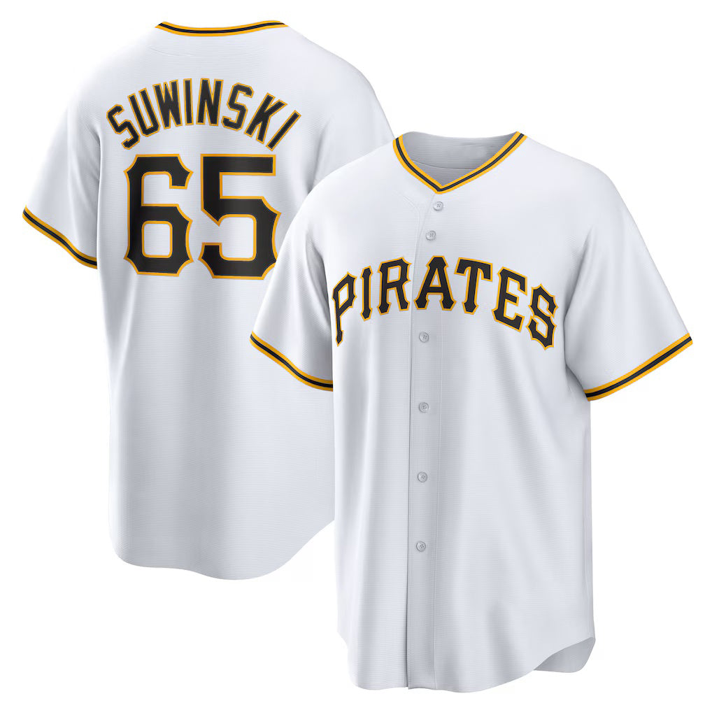 Pittsburgh Pirates #65 Jack Suwinski White RONA Home Replica Jersey