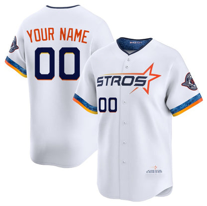Custom Houston Astros Active Player White RONA 2025 City Connect Limited Stitched Jersey